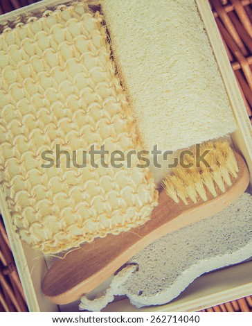 Vintage photo of Natural Pumice and Bath Brush