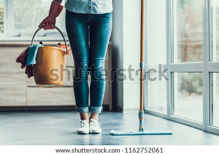 Similar – Image, Stock Photo Girl ready to wash hands