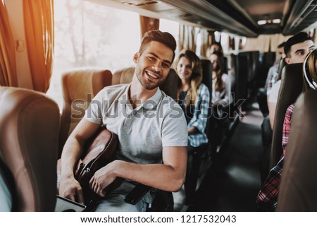Similar – Image, Stock Photo Athletic caucasian man sitting on bed of massage salon