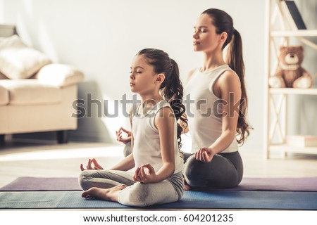 Similar – Image, Stock Photo Women practicing yoga together on rooftop