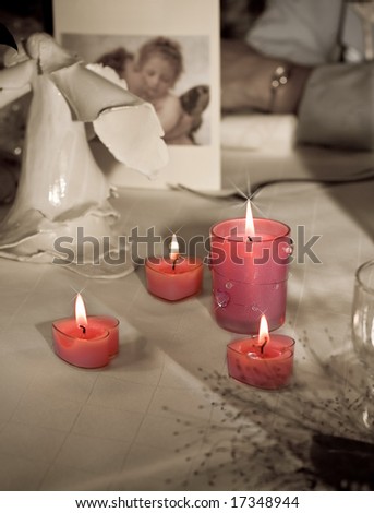 romantic candlelight table decoration