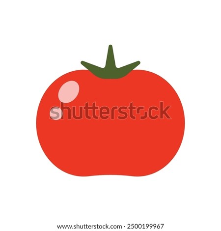 Tomato icon vector illustration. Vibrant flat design illustration of tomato plant berry.