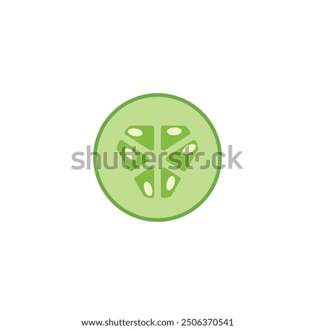 Cucumber  icon vector. Flat illustration of ripe green cucumber. Healthy eating, organic gardening concepts.