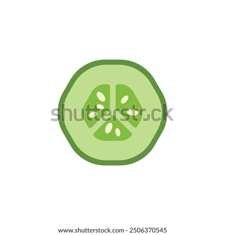 Cucumber  icon vector. Flat illustration of ripe green cucumber. Healthy eating, organic gardening concepts.