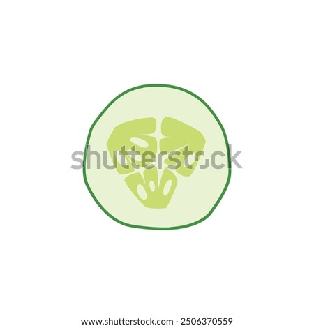 Cucumber  icon vector. Flat illustration of ripe green cucumber. Healthy eating, organic gardening concepts.