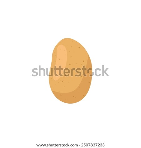 Potato vector illustration. Minimalistic flat illustration of popular  root vegetable - young potato.