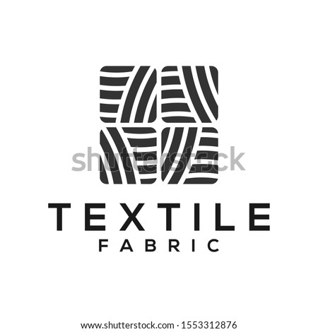 Textile fabric yarn reel tailor business logo identity, fashion designer simple minimalist silhouette icon