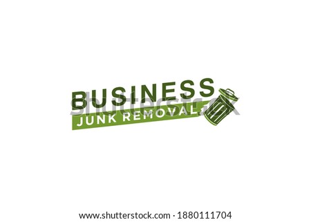 Junk removal logo design, environmentally friendly garbage disposal service, simple minimalist design icon.