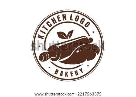 Rolling pin logo design Bakery batter