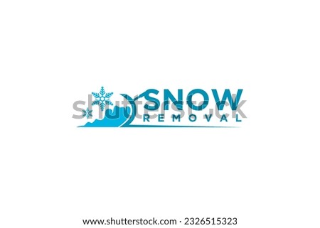 Snow removal logo design snowplow service frost icon symbol