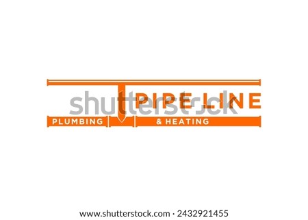 Plumbing company pipe logo design illustration.