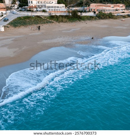 Similar – Image, Stock Photo Sandy beach near turquoise sea