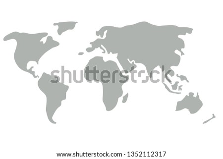 World map of white background. Vector illustration EPS10.