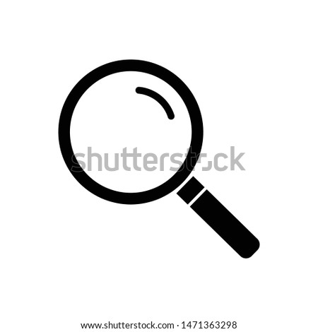 Magnifier Icon in flat design.  Vector illustration EPS10