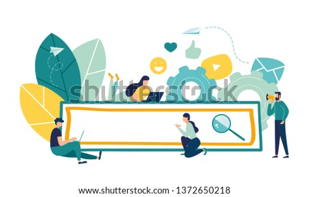 Vector illustration, field and search icon
