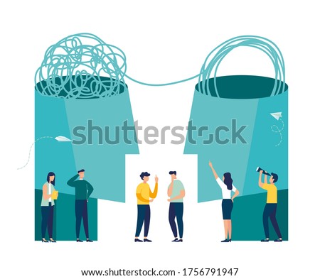 Vector illustration, unraveling difficult situations, the concept of social psychiatry, psychological therapy vector