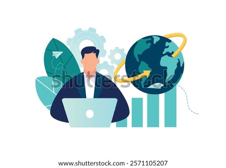 Vector illustration, digital currency exchange, finance, digital money market, cryptocurrency wallet, stock exchange, online money transfer