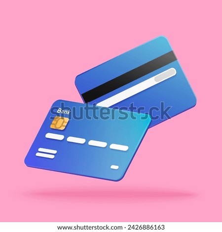 financial concept with credit card, vector