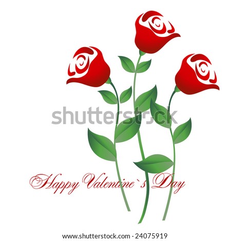 Rose. Happy Valentine'S Day Stock Vector Illustration 24075919 ...