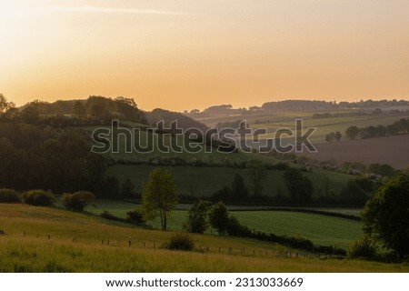 Image, Stock Photo light clouds over tuscany