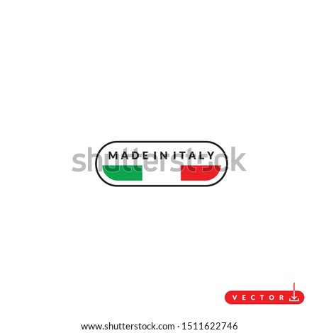made in italy icon/symbol/Logo Design. Vector Template Illustration.