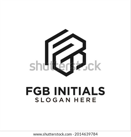letter FGB logo design vector