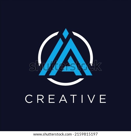 IAM Letter Geometric Logo Design Template