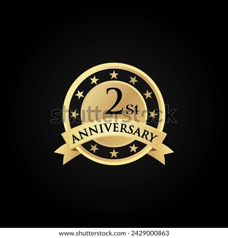2 th Anniversary logo template illustration. suitable for you