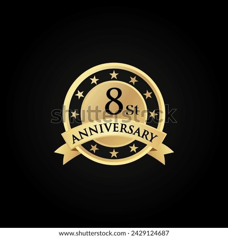 8 th Anniversary logo template illustration. suitable for you