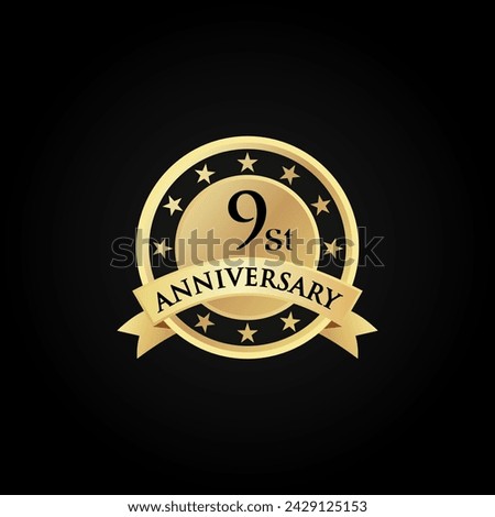 9 th Anniversary logo template illustration. suitable for you