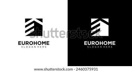 Letter E initial Real Estate, construction, architecture Logo template vector modern creative icon unique.