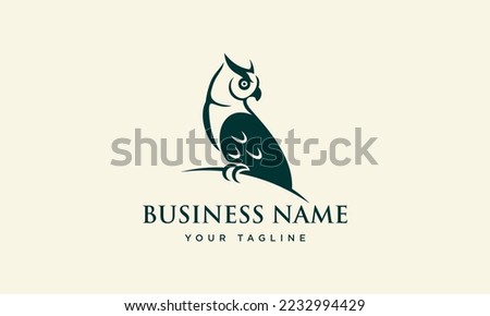 hand drawn owl logo design