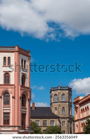 Similar – Foto Bild Achitektur in Görlitz. An einer Außenmauer an einem Haus markante Abstufungen.