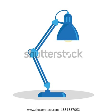 Table lamp. Vector illustration in flat style, isolated on a white background.