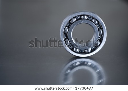 Ball-bearing on a polished steel surface