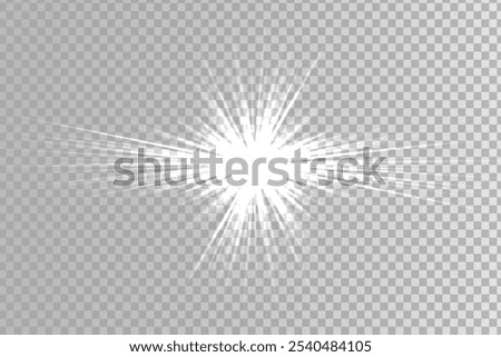 Lens flare, glow light effect on black. image of rays light effects, overlays or flare for design. screen blending mode. Set of abstract sun burst, flare, glare over black background.