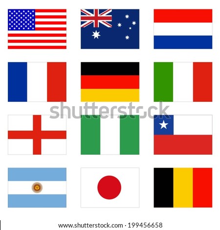 Flag World Original Vector - 199456658 : Shutterstock