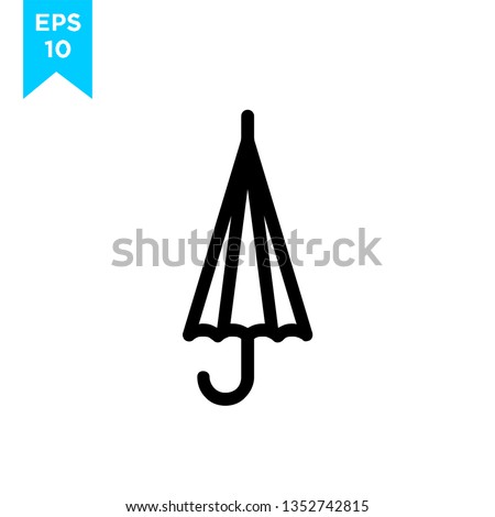 umbrella closed outline icon. linear style sign for mobile concept and web design. umbrella simple line vector icon. Symbol, logo illustration. Pixel perfect vector graphics