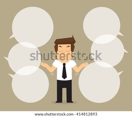businessman not interested comment. vector
