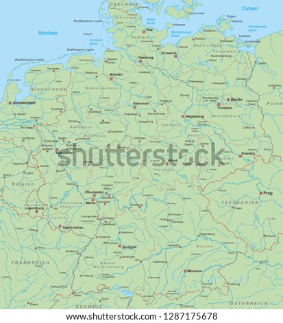 Map of Germany (with german inscription)