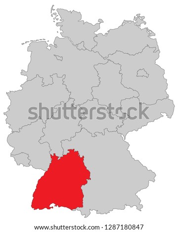 Map of Germany (with german inscription)