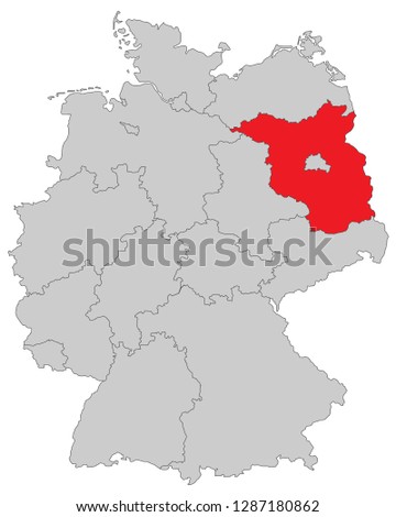 Map of Germany (with german inscription)