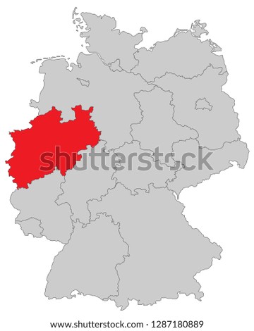 Map of Germany (with german inscription)