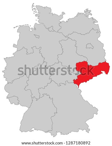 Map of Germany (with german inscription)