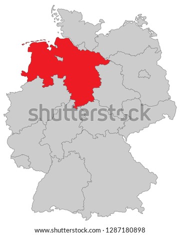 Map of Germany (with german inscription)