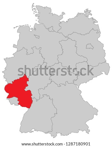 Map of Germany (with german inscription)