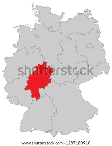 Map of Germany (with german inscription)