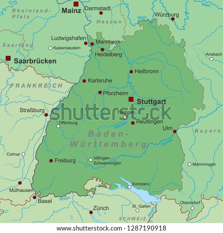 Map of Germany (with german inscription)