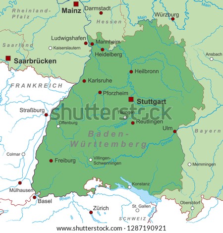 Map of Germany (with german inscription)