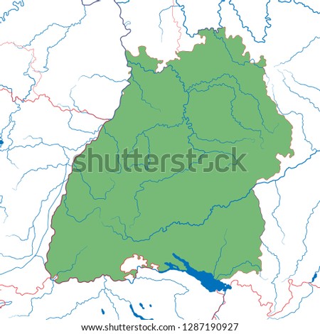 Map of Germany (with german inscription)